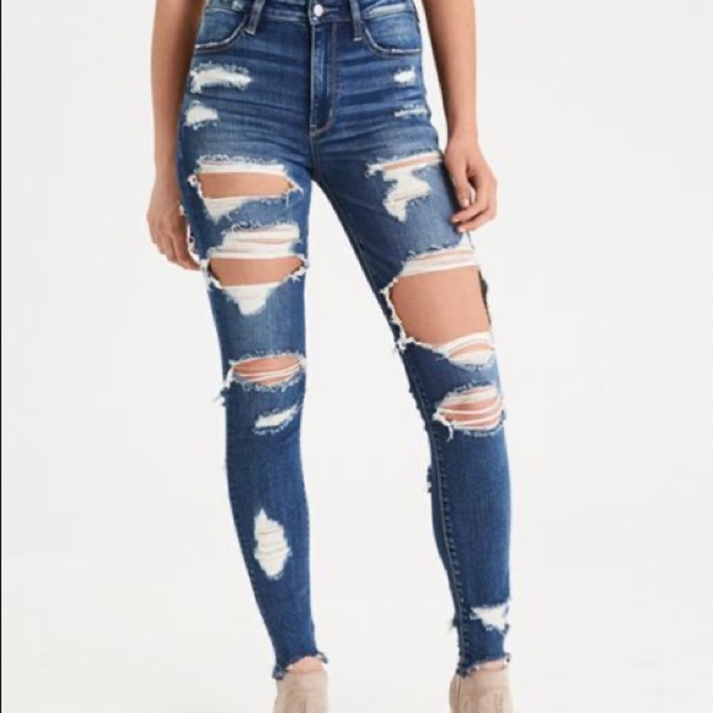 💙DISTRESSED SUPER HI-RISE JEGGING💙
